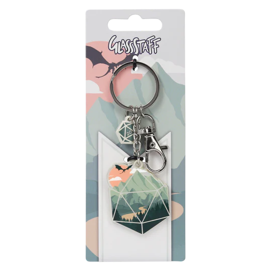 GlassStaff Scenic D20 Keychain
